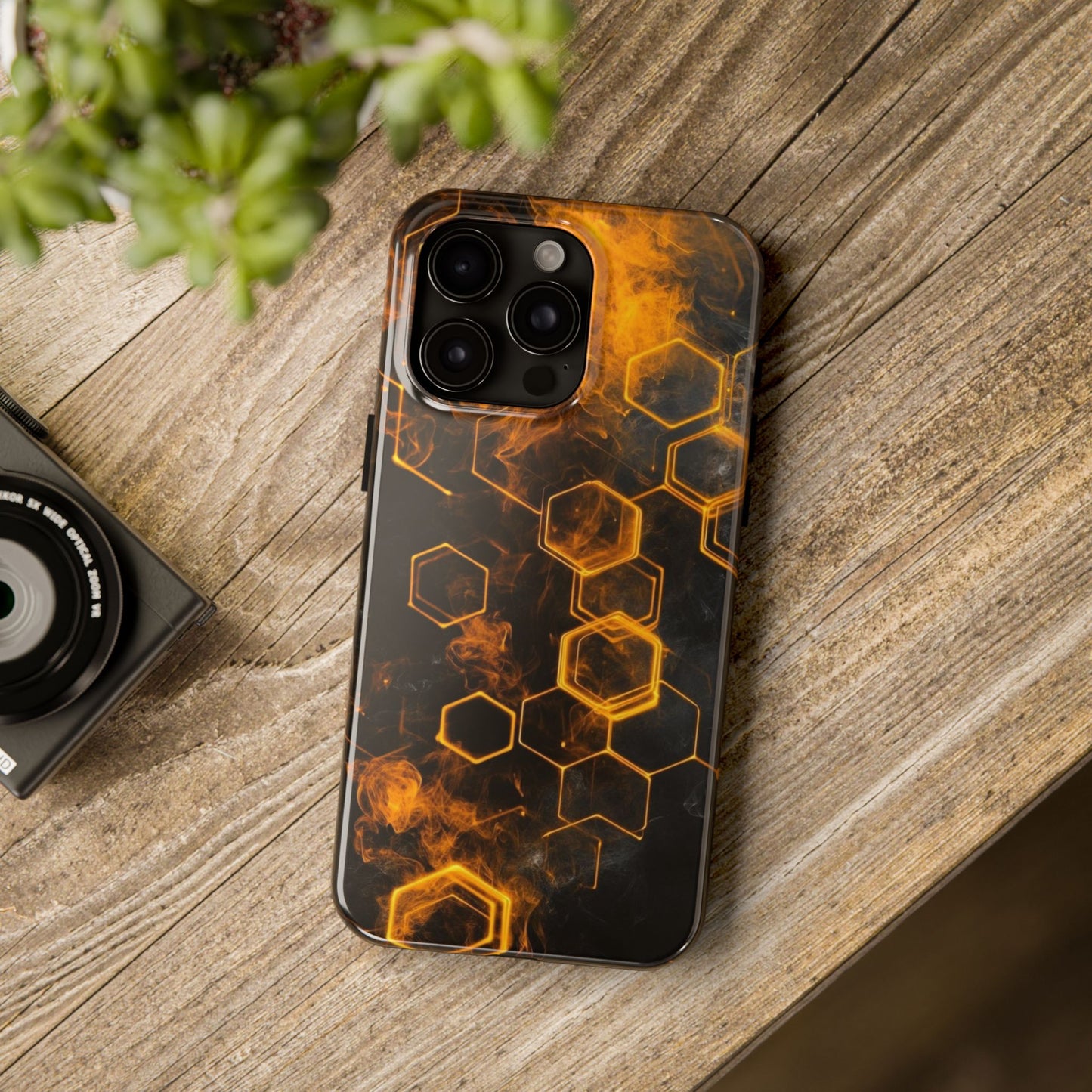 Husă de protecție, Magsafe, Neon hexagon abstract